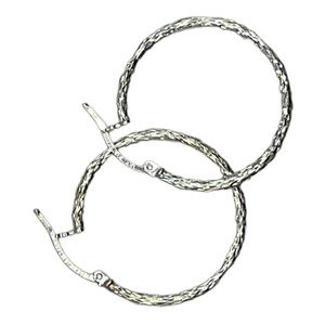 Textured Medium Hoop Earrings